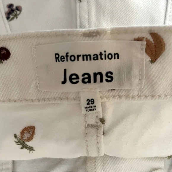 REFORMATION Charlie Fruitloops High Rise Jean Shorts - Picture 10 of 11